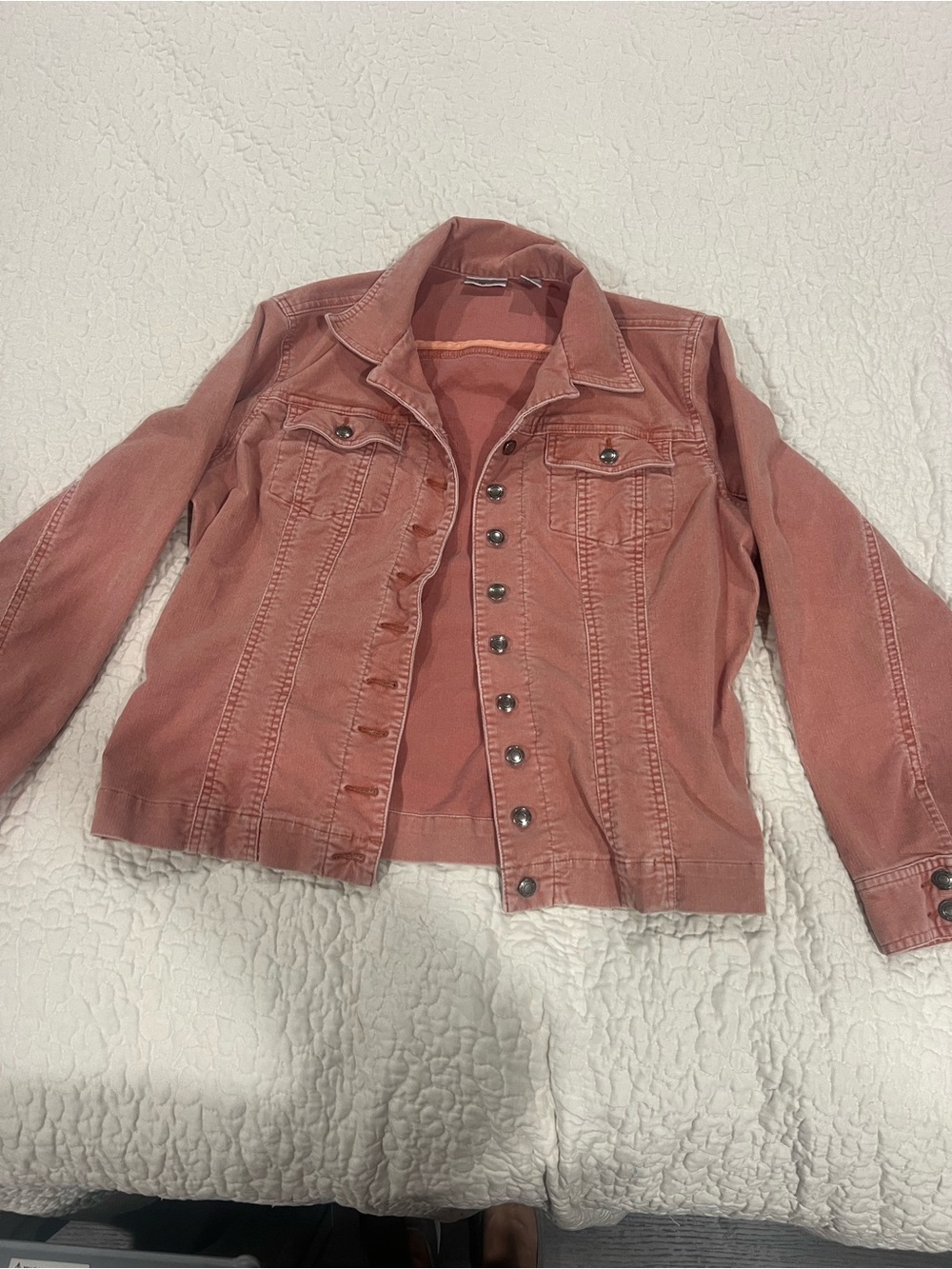 Chico's Dusty Rose Corduroy Jacket - Button Front - Picture 2 of 7